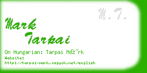 mark tarpai business card